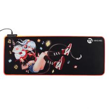 大号游戏鼠标垫加厚锁边电脑竞技办公桌垫发光键盘垫