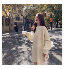 仿水貂绒毛衣女秋冬外穿ins韩版宽松慵懒风百搭中长款套头针织衫